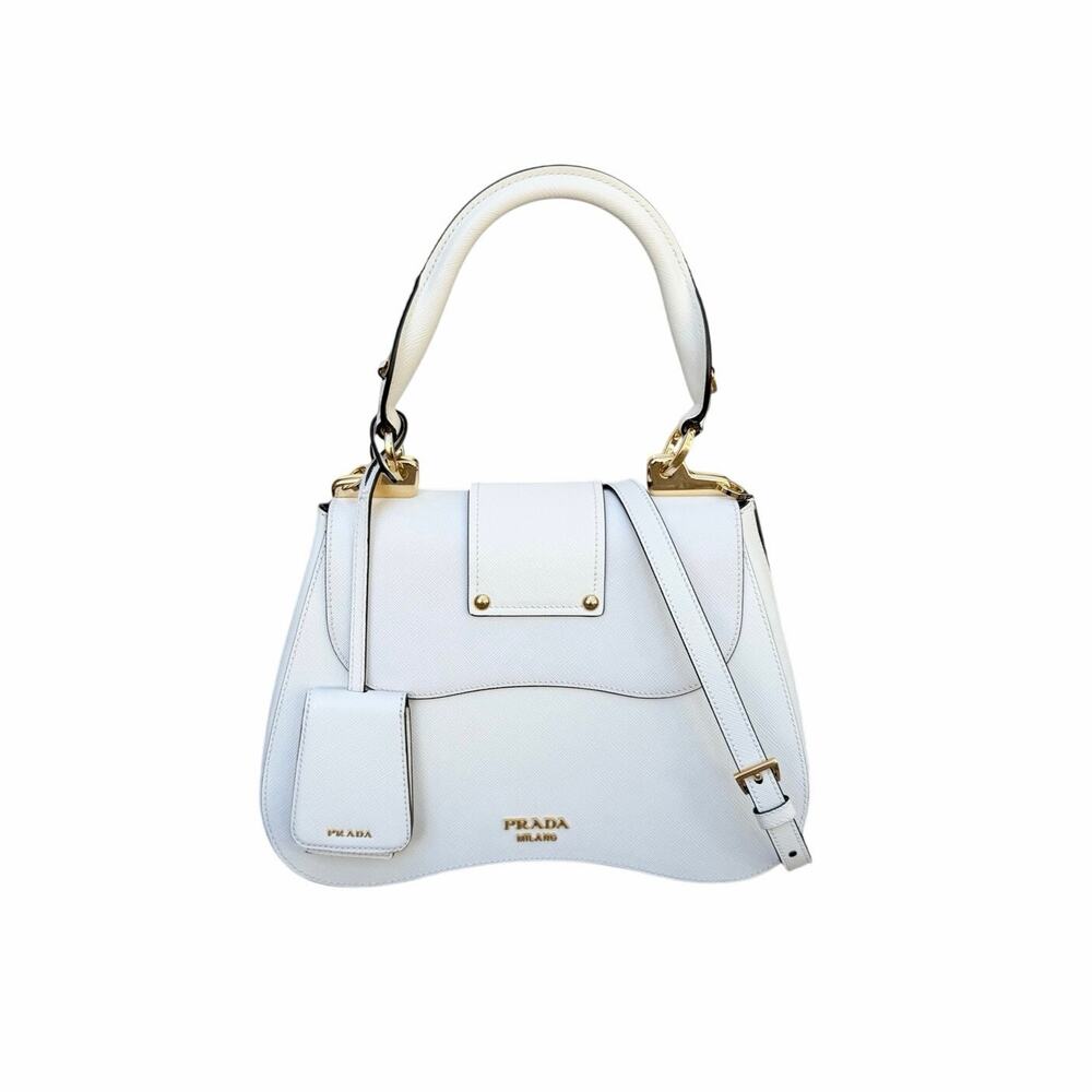 Prada Lux Leather Top Handle Crossbody Bag NEW